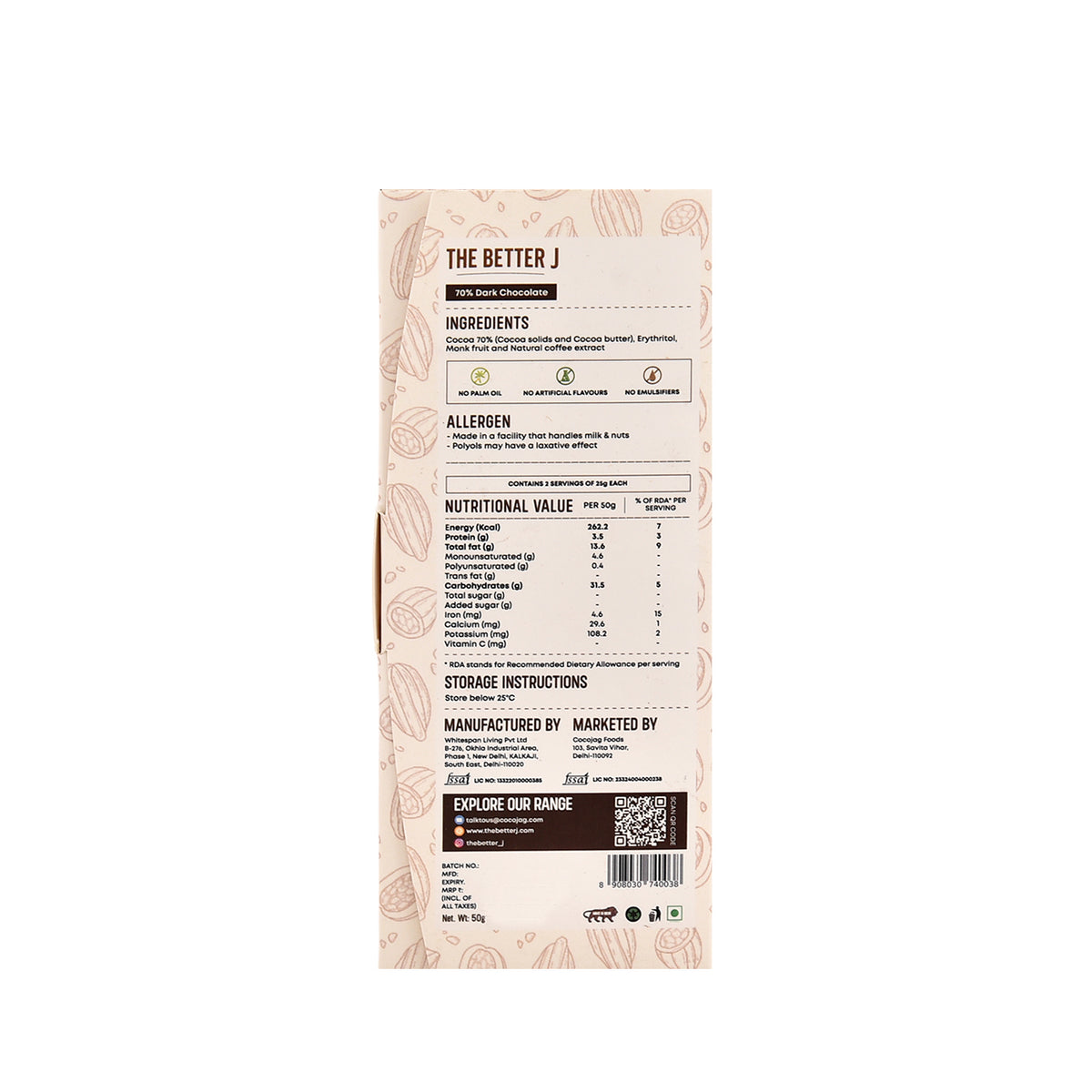Coffee Sugar Free Dark Chocolate