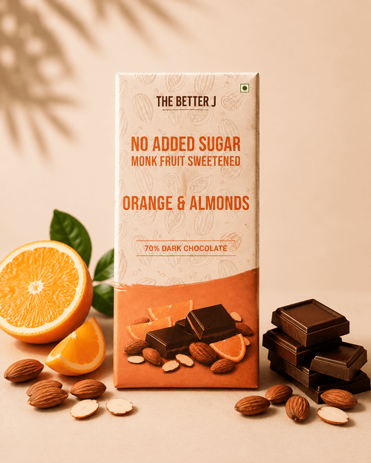 Orange & Almonds Sugar Free Dark Chocolate