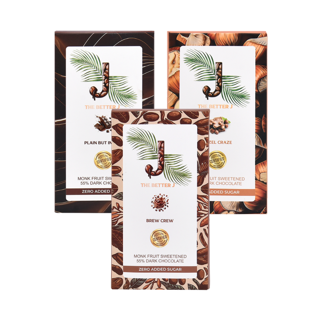 Monk Fruit Dark Chocolate, No Added Sugar Dark Chocolate