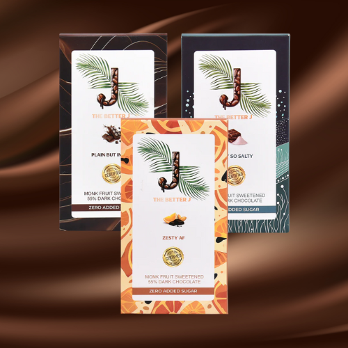 Monk Fruit Dark Chocolate, No Added Sugar Dark Chocolate