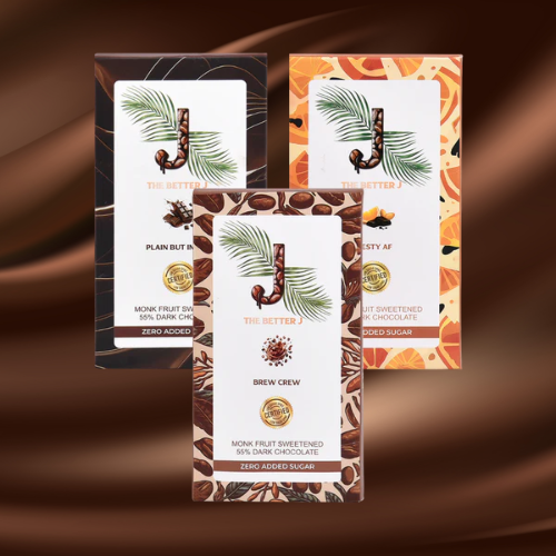 Monk Fruit Dark Chocolate, No Added Sugar Dark Chocolate